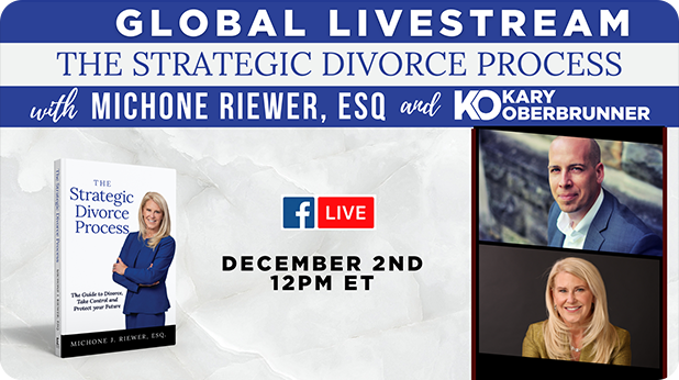 Michone J. Riewer Livestream with Kary Oberbrunner on the topic of "THE STRATEGIC DIVORCE".